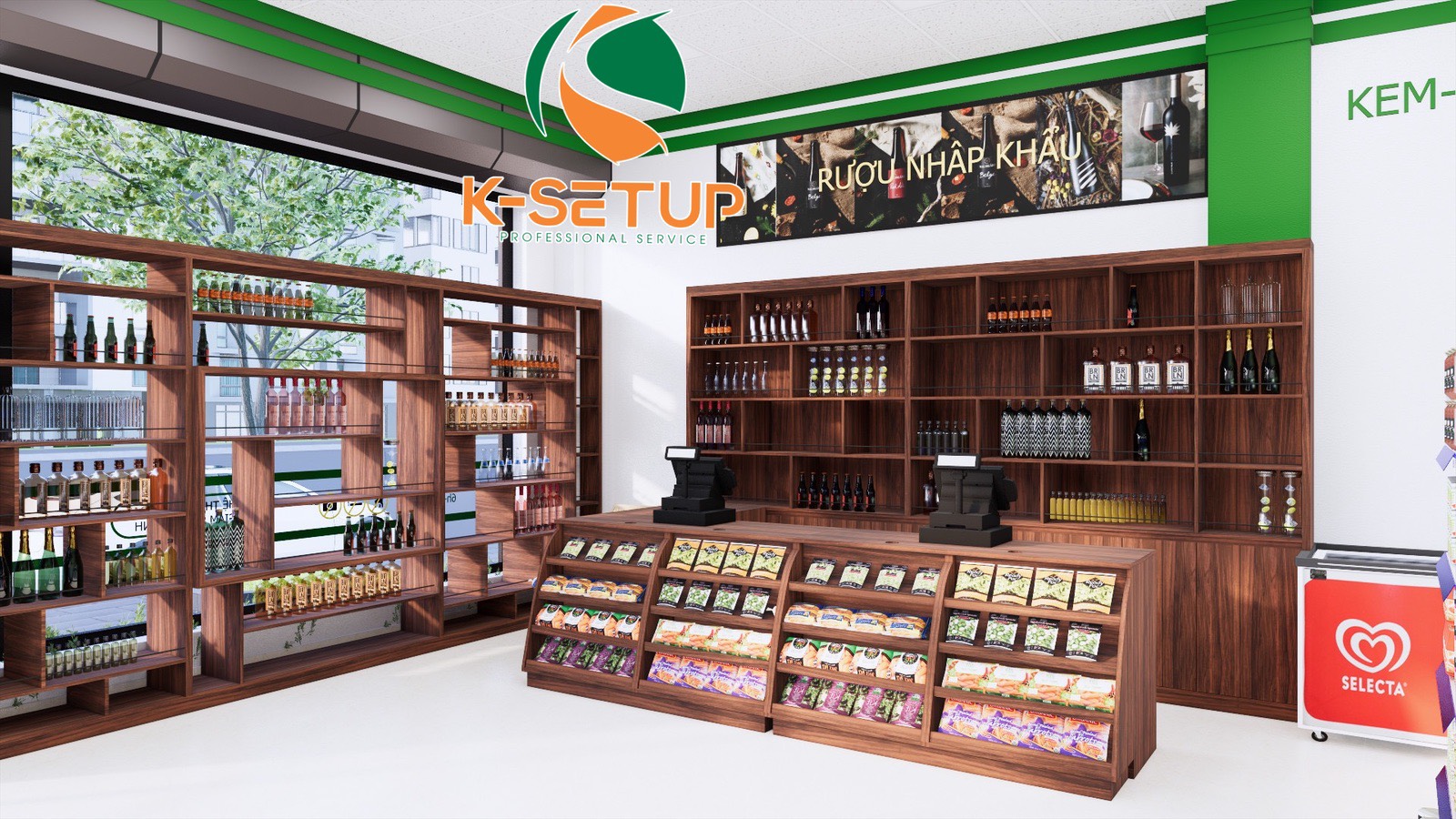 công ty K-setup triển khai dự án siêu thị Minh Đức