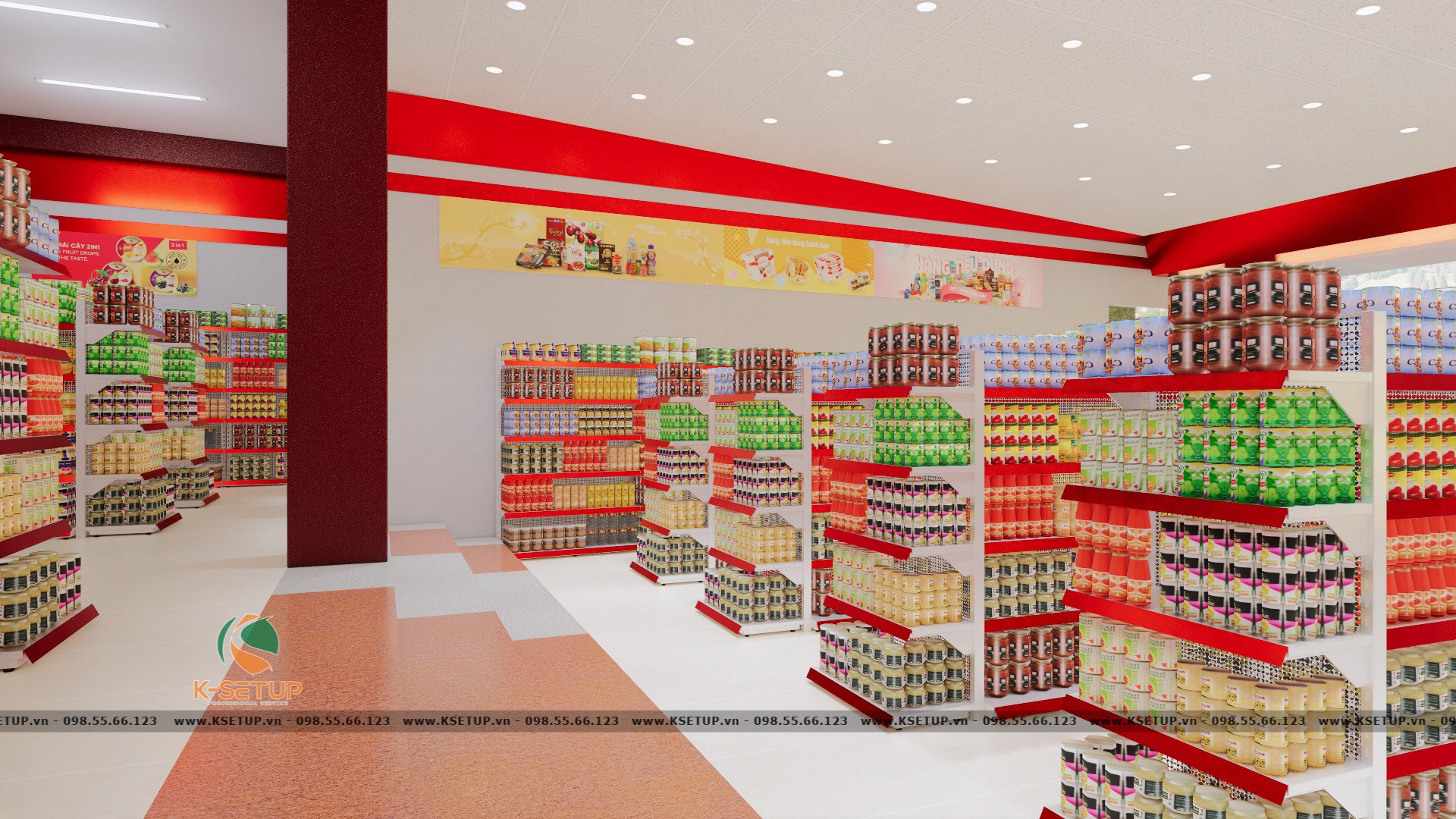 Thiết kế siêu thị mini 2 tầng cần đảm bảo nhiều tiêu chuẩn.