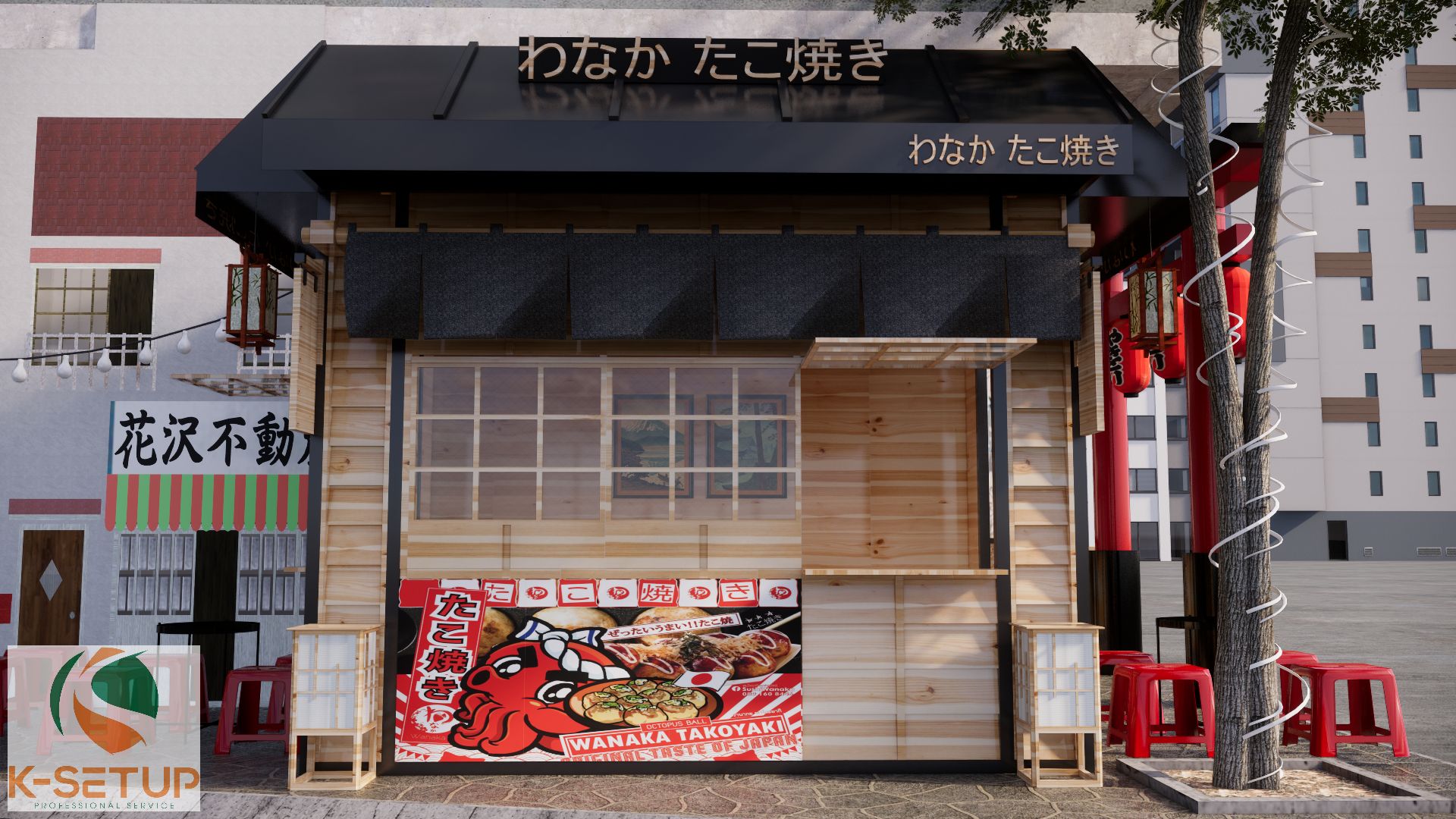 Cửa hàng được thiết kế theo phong cách Nhật Bản.