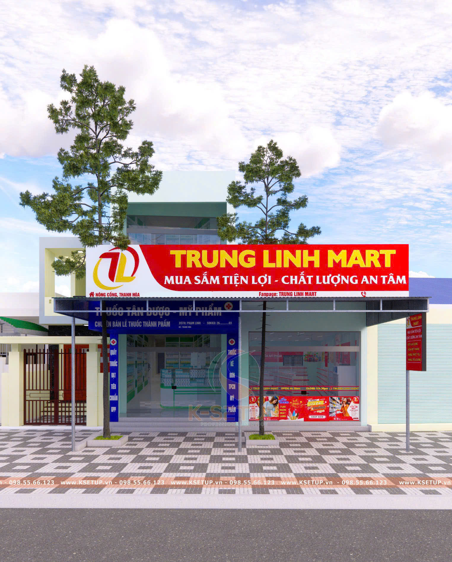 trang thiết bị siêu thị