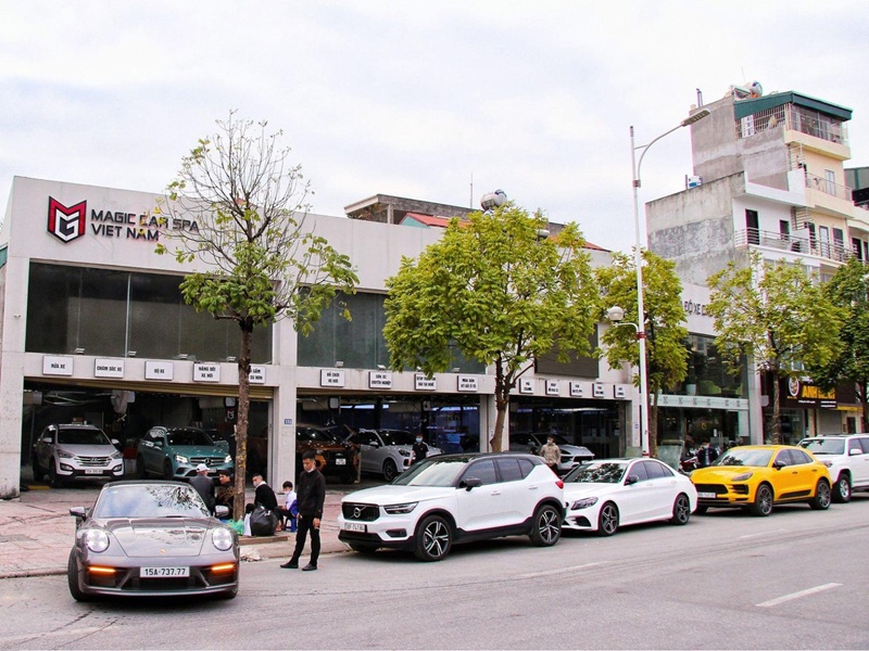 Mô hình rửa xe kết hợp cafe
